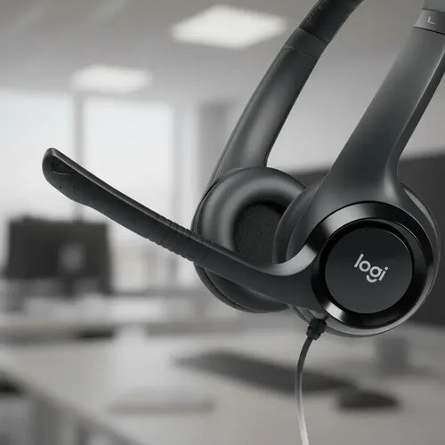 8 Piezas- Pack Audífonos Logitech H390 Negro