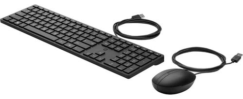 Kit De Teclado Y Mouse Hp Wired Desktop 320mk Usb 9sr36ut Negro