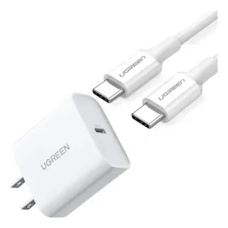 Cargador Ugreen 20w Usb-c Con Cable Blanco