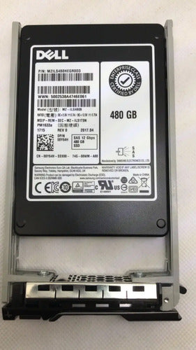 Disco Sólido Dell 480gb Sas 12gbps (mzils480hegr0d3) Negro