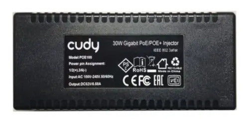 Cudy Poe100 30w Gigabit Poe+ Adaptador De Inyector