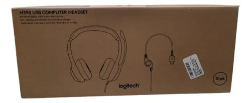 2  Piezas- Audífonos Logitech H390 Negro