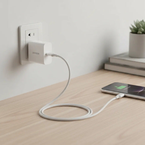 Cargador Ugreen 20w Usb-c Con Cable Blanco